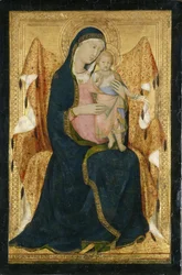 Enthroned Madonna with Child, c.1340 (tempera på poppelträ)